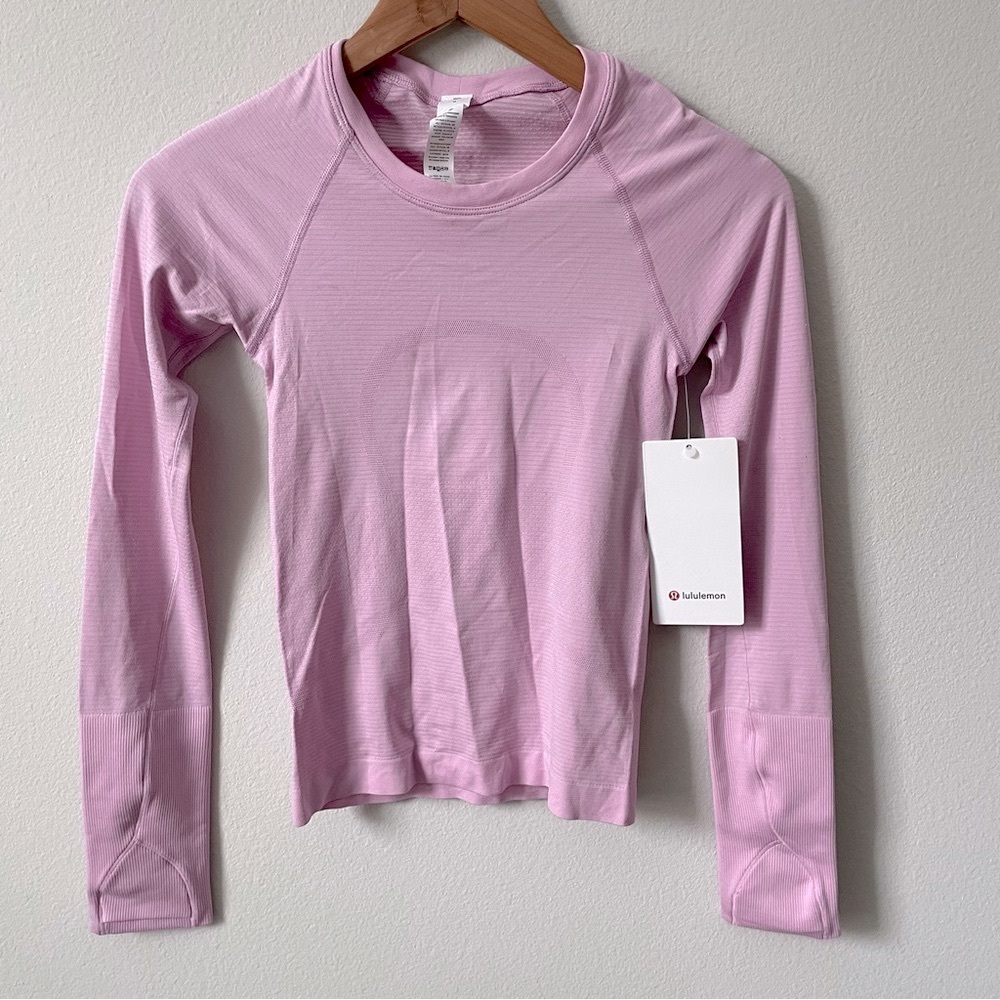 NWT Swiftly Tech Race Length Long Sleeve 2.0 VitaPink Size 0 - Picture 1 of 6